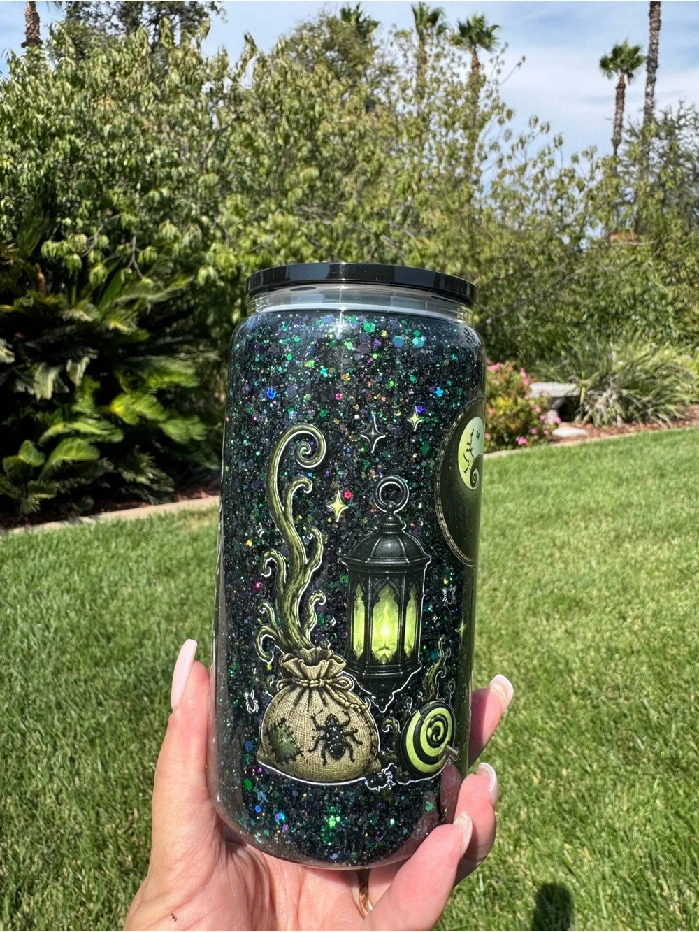 Oogie Boogie snow globe tumbler 16oz